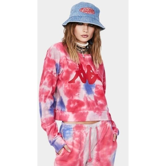 Kappa Tops - Kappa Pink Authentic Galz Tie Dye Sweatshirt